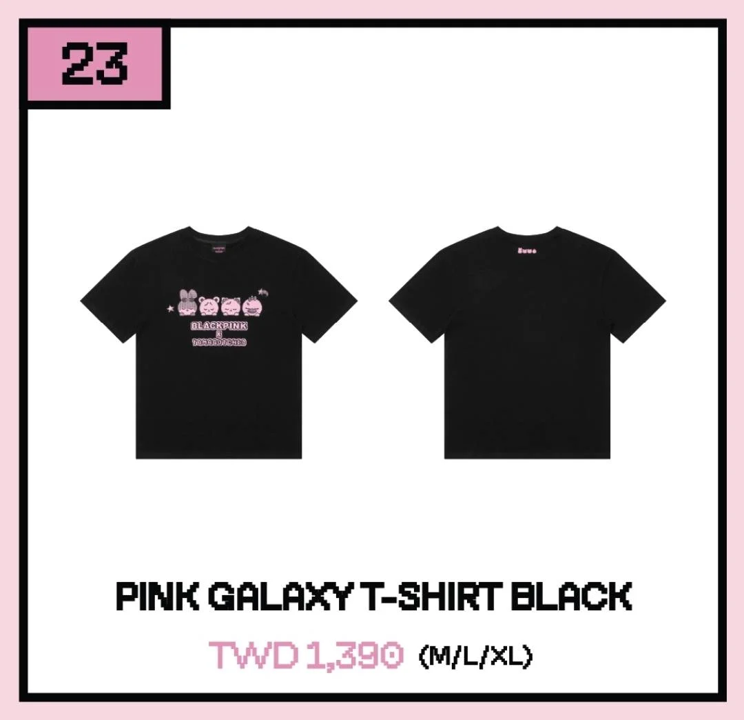  PINK GALAXY T-SHIRT BLACK (M/L)